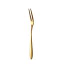Garfos 10pcs 304 aço inoxidável alça longa garfo de frutas de dois dentes garfo de sobremesa ouro para salada de lanche de bolo