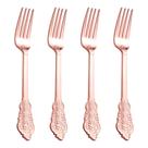 Garfos de plástico Ciaell Rose Gold 200PCS Heavy Duty 19cm