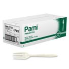 Garfos de plástico descartáveis PAMI de peso médio pacote com 1000