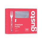 Garfos descartáveis GUSTO Premium Heavyweight 200 unidades