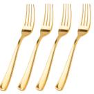 Garfos descartáveis WDF Gold Plastic 100 unidades para serviços pesados 18,8 cm