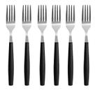 Garfos Inox Linha Premium Preto Kit 6 Peças com Cabo Anatômico e Corte Preciso