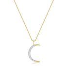 Gargantilha 50cm 5cm Extensor Lua Folheada Ouro Zircônia