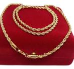 Gargantilha Baiano com Pulseira Feminina 3mm Banhada a Ouro