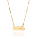 Gargantilha banhado ouro 3x 24k 18k e 22k feminino elo cadeado pingente retangular gratidão rommanel 532381 Gargantilha banhado ouro 3x 24k 18k e 22k feminino elo cadeado pingente retangular gratidão rommanel 532381