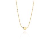Gargantilha banhado ouro 3x 24k 18k e 22k feminino fio e bola diamantada rommanel 530484