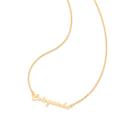 Gargantilha banhado ouro 3x 24k 18k e 22k feminino fio elos com pingente escrito coleguinha rommanel 532048