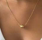 Gargantilha Bola Banhada a Ouro 18k