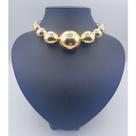 Gargantilha bolinhas banhada a ouro 18k