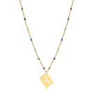 Gargantilha Bolinhas Multicolor Com Plaquinha Permita se Gargantilha Bolinhas Multicolor Com Plaquinha Permita se