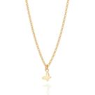 Gargantilha borboleta folheada a ouro 18k