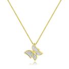 Gargantilha Borboletinha Folheada A Ouro Com Microzircônias Gargantilha Borboletinha Folheada A Ouro Com Microzircônias