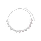Gargantilha Chocker Folheada A Ródio Corações