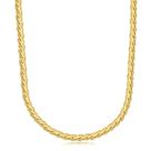 Gargantilha Chocker Malha Trabalhada Folheado A Ouro