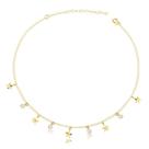 Gargantilha Choker 34cm Com Extensor De 10cm Estrelinhas Com