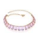 Gargantilha choker banhada a ouro LILÁS 532600 Rommanel Cor:LILÁSTamanho:45