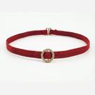 Gargantilha Choker Brilho e Desejo Com Pingente De Brilhantes Charme Estilo e Elegância cor:Vermelho