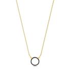 Gargantilha Choker Circulo Vazado Negras Folheado Ouro