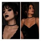 Gargantilha Choker Colar Preto Veludo Vintage Rock Gótico Gargantilha Choker Colar Preto Veludo Vintage Rock Gótico