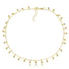Gargantilha Choker Com Bolinhas Penduradas Folheada A Ouro
