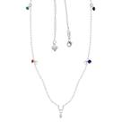 Gargantilha Choker Com Pedras Coloridas PRI Style Folheada A Prata Antialérgica