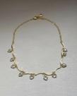 Gargantilha Choker Folheada Ouro Com Pontos De Luz
