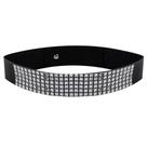 Gargantilha Choker Larga Cirrê Com Brilho Detalhes Em Strass Elegância e Ousadia em Cada Detalhe