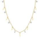 Gargantilha Choker Raios Pontos Luz Cristal Folheada Ouro Gargantilha Choker Raios Pontos Luz Cristal Folheada Ouro