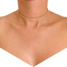 Gargantilha Choker Riviera Zircônias Banhada a Ouro 18k