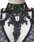 Gargantilha Choker Vitoriana Em Renda Com Cristal preto:modelo3 Gargantilha Choker Vitoriana Em Renda Com Cristal preto:modelo3