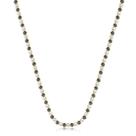 Gargantilha Choker Zircônias Negras E Cristal Intercaladas