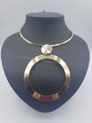 Gargantilha circulo banhada a ouro 18k