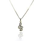Gargantilha Clave de Sol Banhada a Ouro 18K