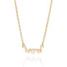 Gargantilha com Borboleta e Coração Zircônia Rommanel 532621 Cor:Dourado