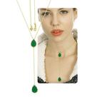 Gargantilha Com Duas Pedras Acrílicas De Gota PRI Style Folheada A Ouro 18K Antialérgica GPRI1450 Gargantilha Com Duas Pedras Acrílicas De Gota PRI Style Folheada A Ouro 18K Antialérgica GPRI1450