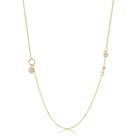 Gargantilha Com Flecha E Coração Lateral Folheada A Ouro