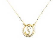 Gargantilha com Pingente de ouro 18k S Gargantilha com Pingente de ouro 18k S