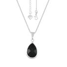 Gargantilha De Gota Com Pedra De Vidro PRI Style Folheada A Prata Antialérgica GPRI1576 P