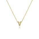 Gargantilha de Letras Folheado a Ouro 18k