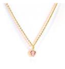 Gargantilha de Ouro 18k Bailarina 40cm com Pingente Coração Zircônia Colar Cordão Corrente Feminina