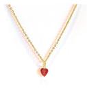 Gargantilha de Ouro 18k Bailarina 40cm com Pingente Coração Zircônia Colar Cordão Corrente Feminina