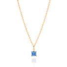 Gargantilha dezembro folheada a ouro AZUL 532403 Rommanel Gargantilha dezembro folheada a ouro AZUL 532403 Rommanel