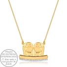 Gargantilha Duas Filhas Personalizável Folheada Ouro Gargantilha Duas Filhas Personalizável Folheada Ouro