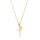 Gargantilha Em Ouro 18k Fé Manuscrito Com Brilhante 45cm Gargantilha Em Ouro 18k Fé Manuscrito Com Brilhante 45cm