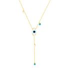 Gargantilha em Ouro 18K Gravata Olho Grego - AU5577