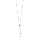 Gargantilha em Ouro Branco 18K Gravata com Bolas - AU4528
