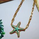 Gargantilha Estrela do Mar uro 18k joias Semi Joias 18K