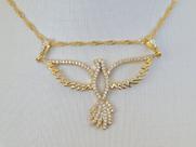 Gargantilha Feminina Banhado a ouro 18 kl, Cravejado com micros zircônias cod.52787