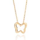 Gargantilha Feminina com Pingente Borboleta Banhada a Ouro 18k 532561