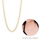 Gargantilha Feminina Rommanel 531468 Losango Linda Elegante Banhada Ouro 18k